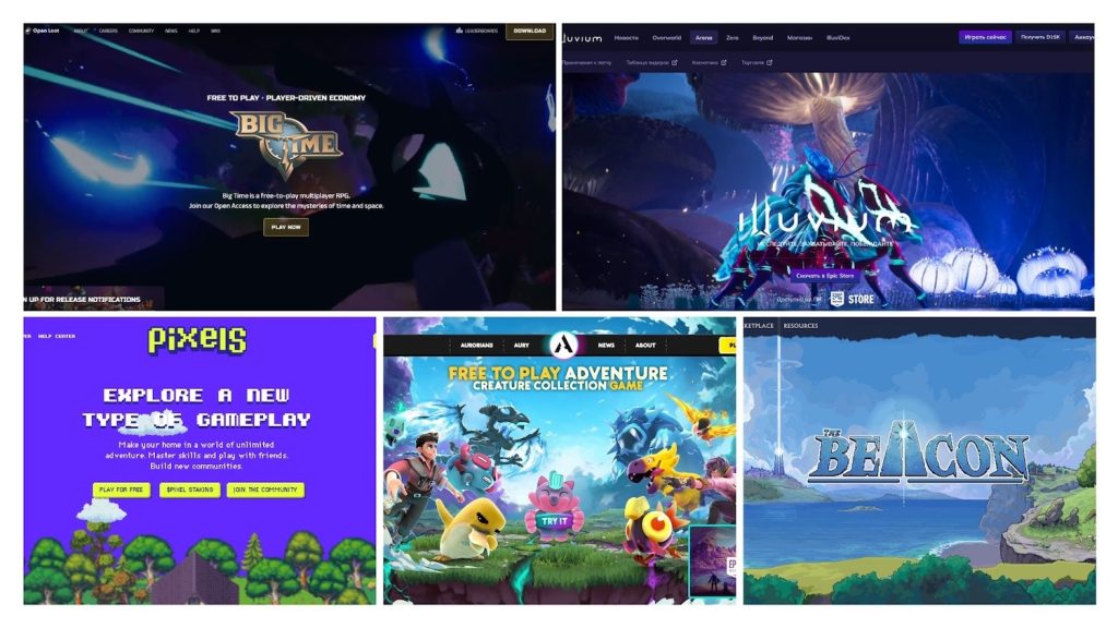 an image shows top nft games in 2025 