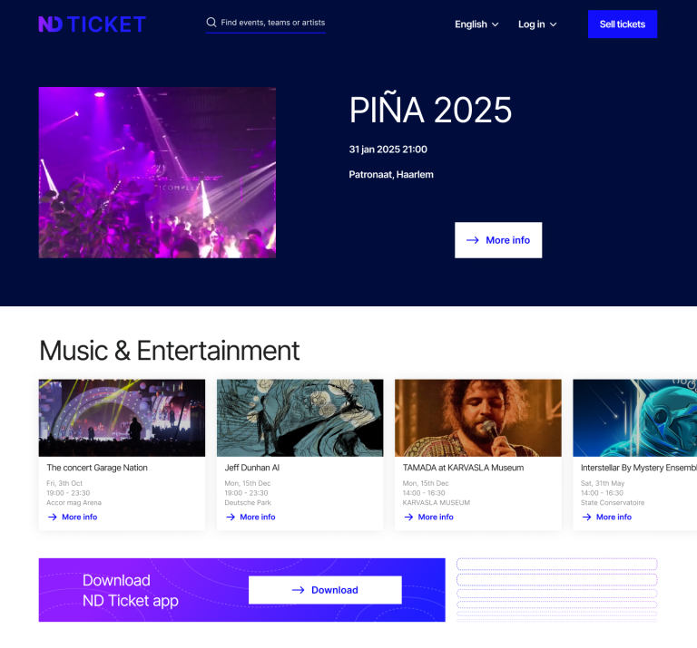 example of white label NFT marketplace development – ND Ticket use case