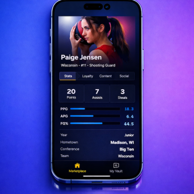 Mobile-first NIL marketplace for collegiate athletes and fans